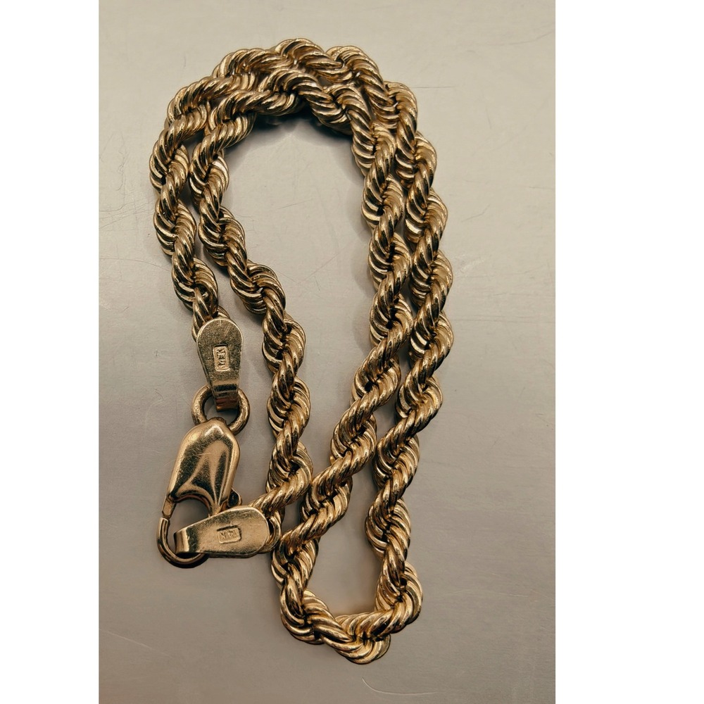 UnoAerre 14k Yellow Gold Wheat Link Bracelet Italian Luxury 6.5 Inch 5.5g